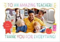 Tap to view Amazing Teacher Landscape Photo Thank You Card