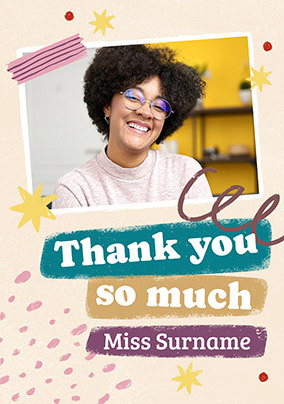 Scrapbook Photo Thank You Teacher Card