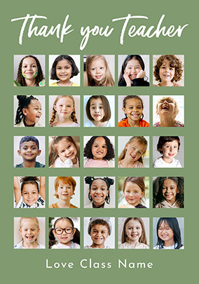 25 Photo Thank You Teacher Card