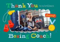 Tap to view Thank You Boxing Coach Landscape Photo Card