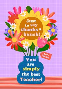 Tap to view The Best Teacher Floral Thank You Card