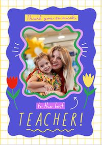 Tap to view Colour Happy Thank You Teacher Photo Card