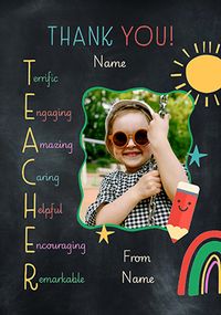 Tap to view Thank You Teacher Anagram Photo Card