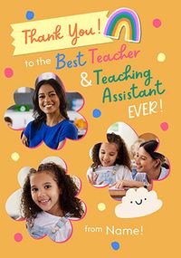 Tap to view Best Teacher & Teaching Assistant Photo Thank You Card
