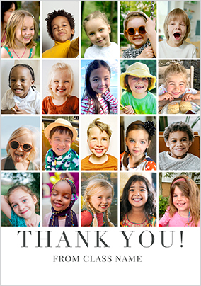 Simple Press Thank You Teacher 20 Photo Card