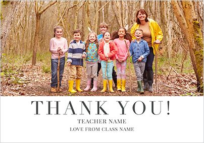 Photo of Thank You Teacher Landscape Photo Card From The Class