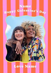 Tap to view Galentine Striped Valentine's Day Card