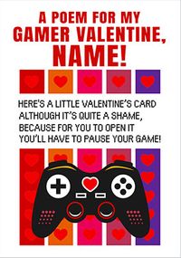 Tap to view Poem For My Gamer Valentine's Day Card
