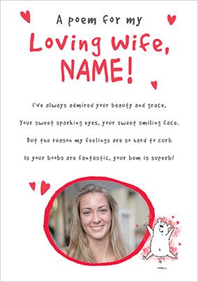 Photo of Poem For My Loving Wife Valentine's Day Card