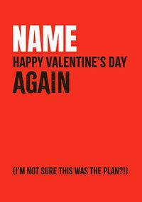 Tap to view Happy Valentine's Day Again Personalised Card