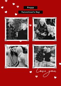 Tap to view Red Photobook 4 Photo Valentine's Day Card