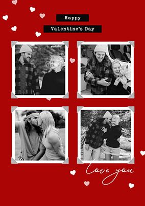 Photo of Red Photobook 4 Photo Valentine's Day Card