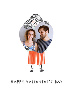 Her Big Heart Valentine's Day Photo Card