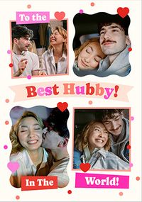 Tap to view To The Best Hubby In The World 4 Photo Valentine's Day Card