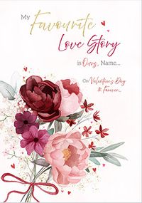 Tap to view Favourite Love Story Watercolour Floral Valentine's Day Card