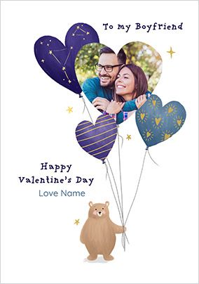 Photo of To My Boyfriend Heart Balloons Valentine's Day Photo Car