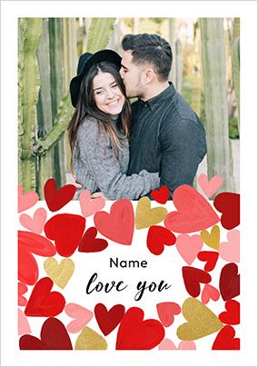 Photo of Love You Hearts Photo Upload Valentine's Day Card