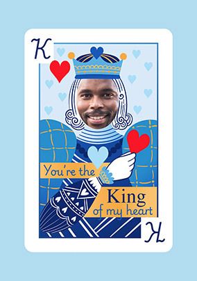 Photo of King of my Heart Photo Upload Valentine's Day Card