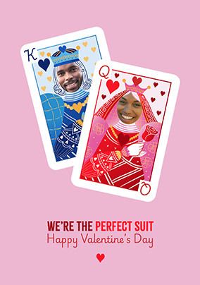 Photo of The Perfect Suit Photo Upload Valentine's Day Card