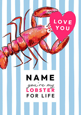 You're my lobster Personalised Valentine's Day Card