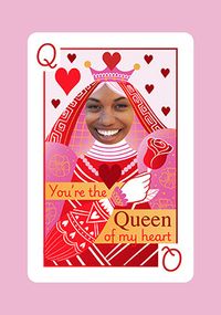 Tap to view Queen of my Heart Photo Upload Valentine's Day Card