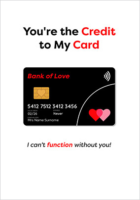 Bank of Love Valentine's Day Card