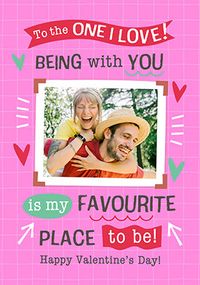 Tap to view Favourite Place To Be Photo Valentine's Day Card
