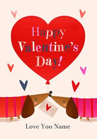 Tap to view Dachshunds Personalised Valentine's Day Card