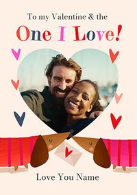 Tap to view Cute Dachshunds Photo Upload Valentine's Day Card