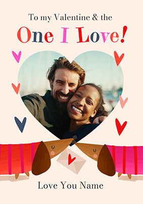 Photo of Cute Dachshunds Photo Upload Valentine's Day Card