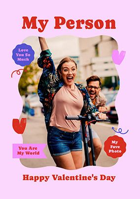 Photo of My Person Photo Upload Valentine's Day Card