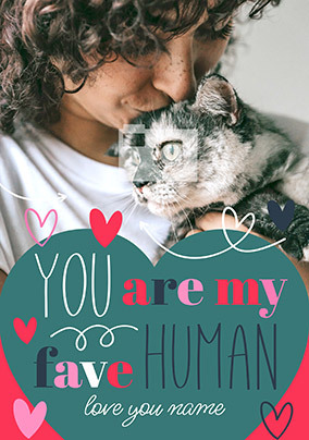 Favourite Human Personalised Valentine card
