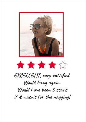 5 Star Review Girlfriend Valentine's Day Card