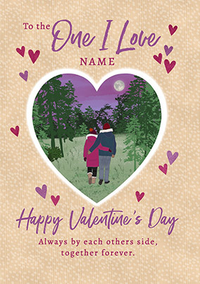 Wood Walk Personalised Valentine Card