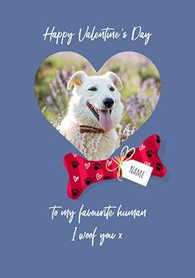 Heart Valentine Card From The Dog