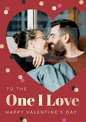 One I Love Heart photo Valentine's Day Card