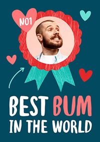 Best Bum in the World Photo Valentine's Day Card