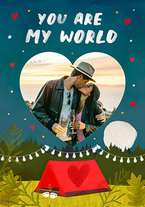 You Are My World Photo Valentine's Day Card