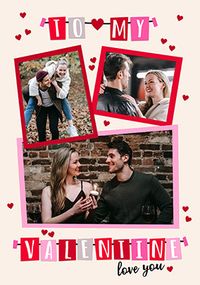 Tap to view To My Valentine 3 Photo Valentine's Day Card