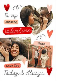 Amazing Valentine 3 Photo Valentine's Day Card