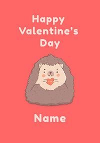 Tap to view Valentine's Day Hedgehog Personalised Card