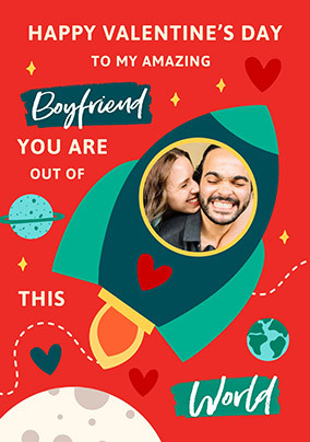 Boyfriend Rocket Photo Valentine's Day Card