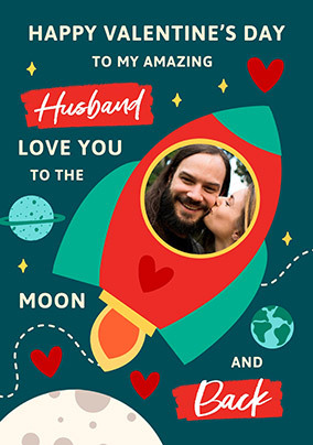 Husband Rocket Photo Valentine's Day Card