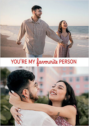 Favourite Person 2 Photo Valentine's Day Card