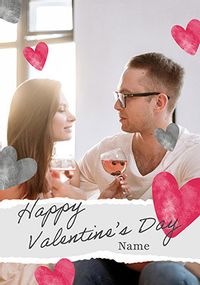 Tap to view Scrapbook Style Photo Valentine's Day Card
