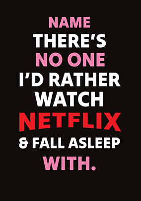 Watching Netflix Anniversary Card