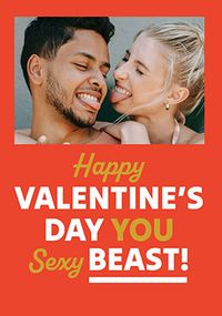 Tap to view Happy Valentine's Day Sexy Beast Photo Card