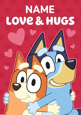 Photo of Bluey Love & Hugs Valentine's Day Card