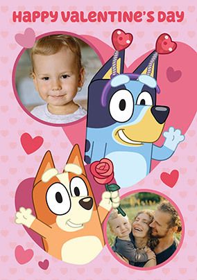 Photo of Bluey 2 Photo Valentine's Day Card