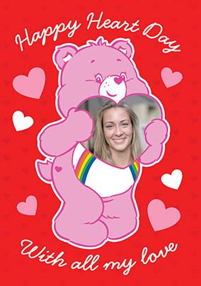 Photo of Care Bears Heart Photo Valentine's Day Card